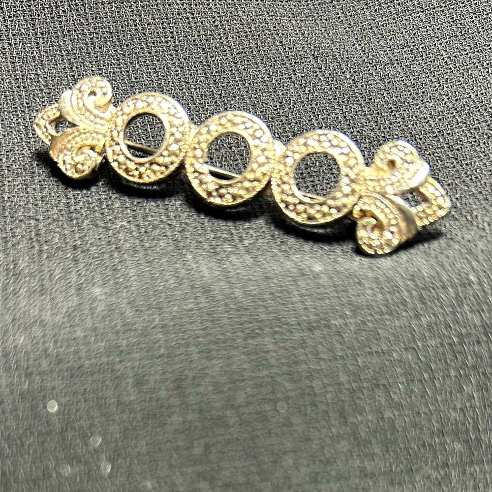 VTG Marcasite Scroll Bar brooch. Unbranded.